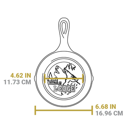 Wildlife Series™ 6.5 Inch Cast Iron Wolf Skillet