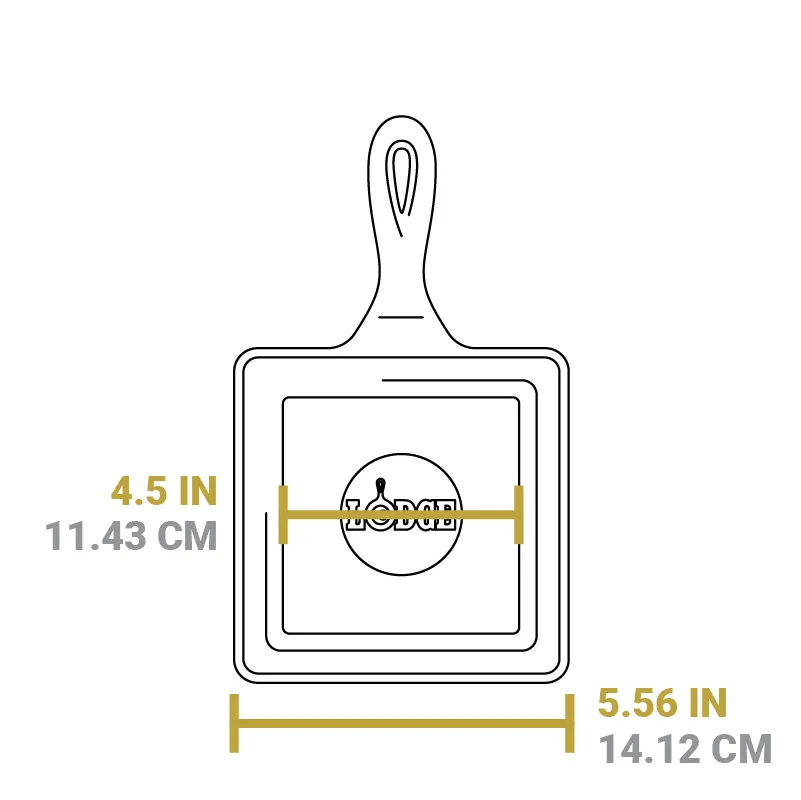 Square Cast Iron Classic Skillet